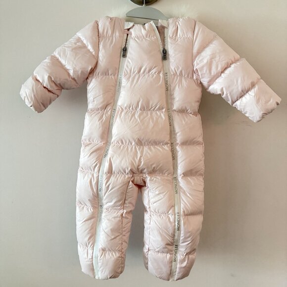 Moncler Pink Jumpsuit Snowsuit Fur 18-24 Months 86 Cm - Picture 2 of 8